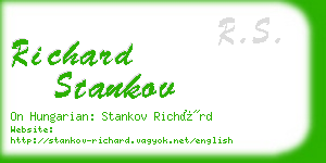 richard stankov business card